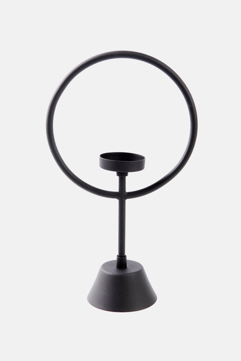 Evila Originals Metal Decorative Candle Holder, Black - Image 1