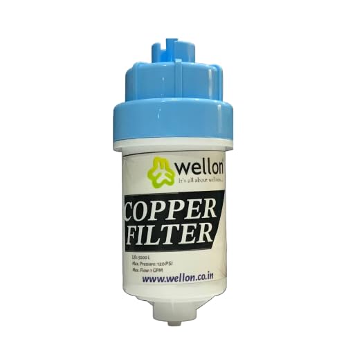 WELLON 4 inch Inception Copper Infuser Filter with Calcium Magnesium and Zinc Suitable for All Domestic RO - Image 1