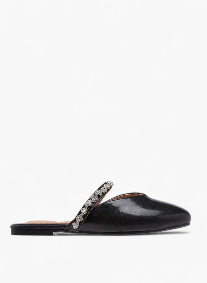 سيليست Girls' Embellished Slip-On Mules