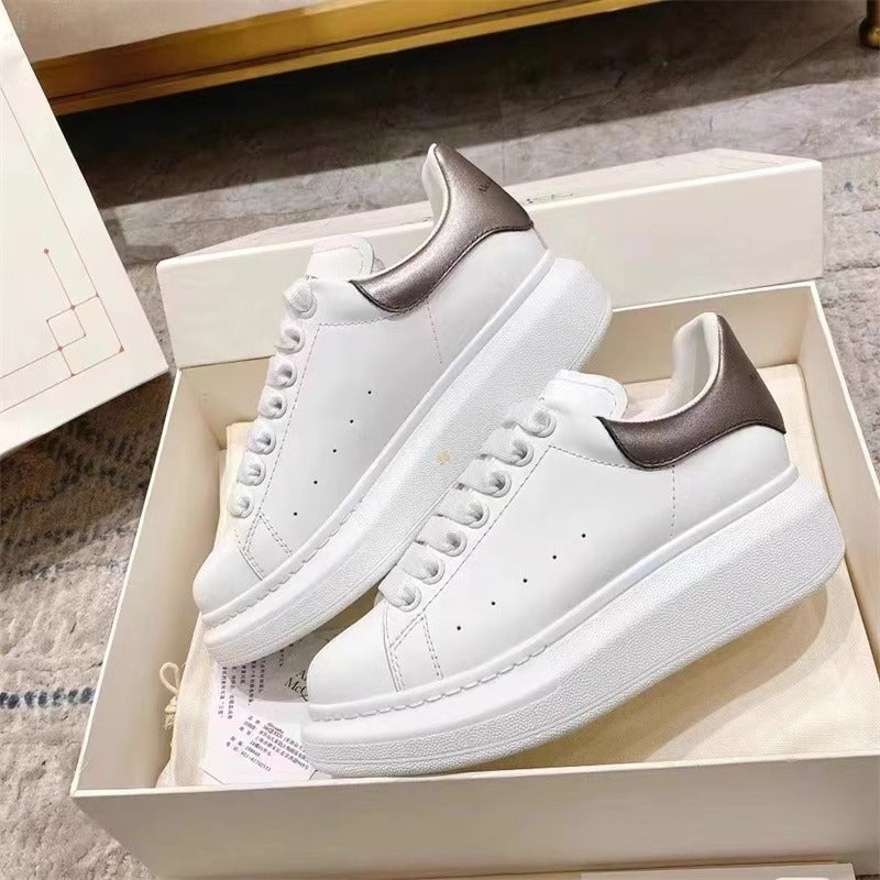 Mcqueen White Shoes Women'S Shoes Men'S Shoes Inner Height Platform Shoes Casual All-Match Sneaker - Image 4