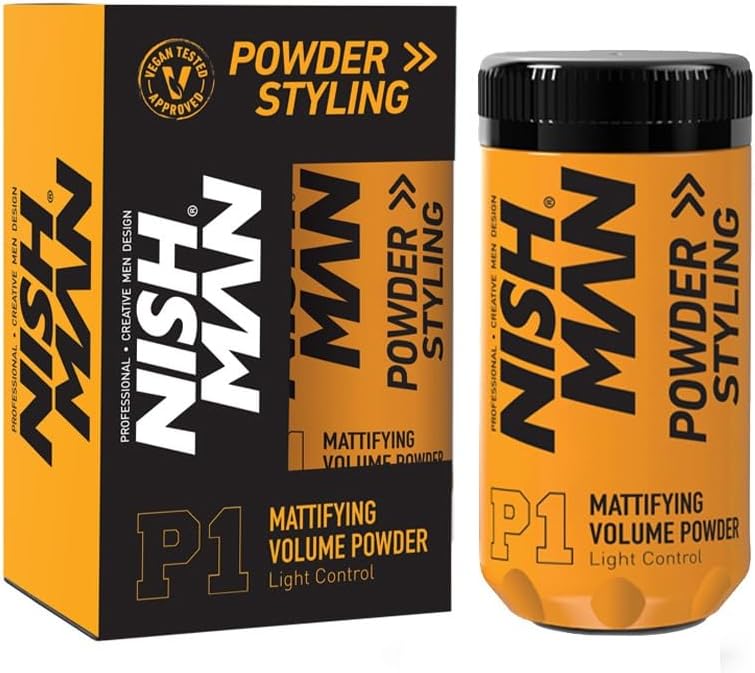 NISHMAN Mattifying Hair Volumizing Powder Wax, Matte Finish, 24 Hrs Strong Hold For Men, Hair Styling Powder Wax, 10g, Pack of 1 - Image 1