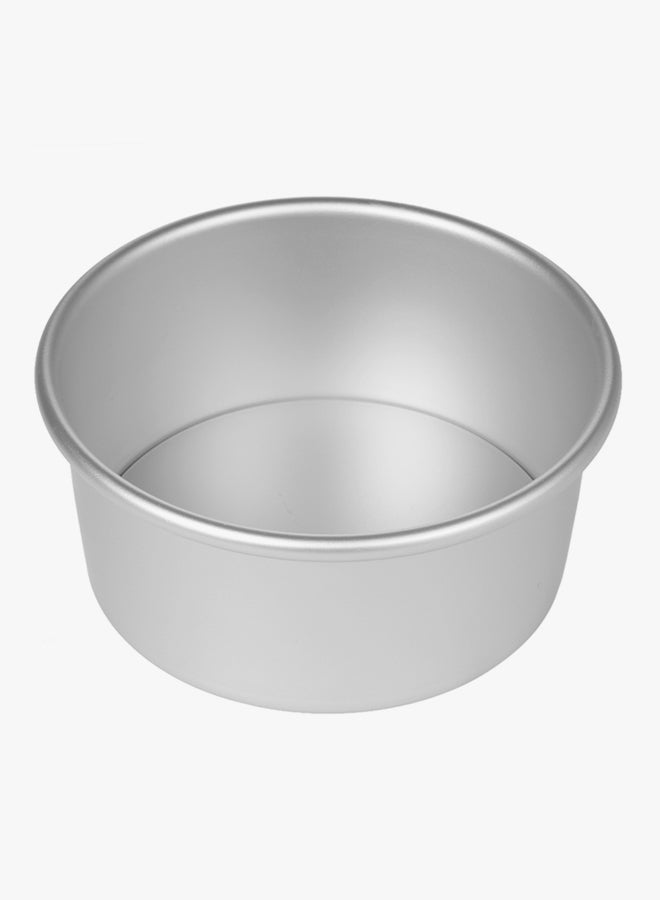 ANSELF 5-Piece Cake Mould With Removable Bottom Silver 6.4x4 , 11.2x4.5 , 14x4.5 , 16.3x7.5 , 21.8x8cm - Image 3