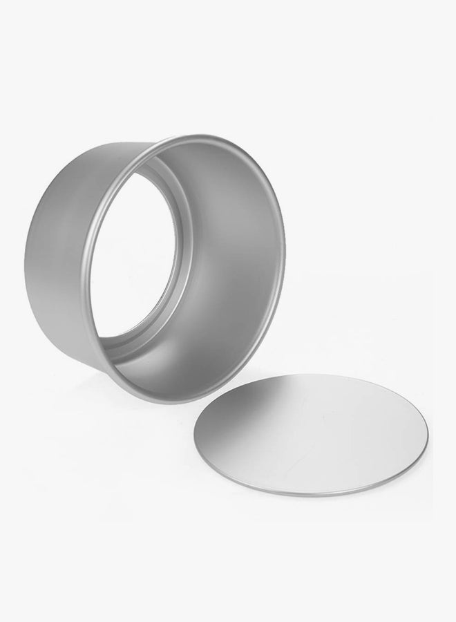 ANSELF 5-Piece Cake Mould With Removable Bottom Silver 6.4x4 , 11.2x4.5 , 14x4.5 , 16.3x7.5 , 21.8x8cm - Image 2