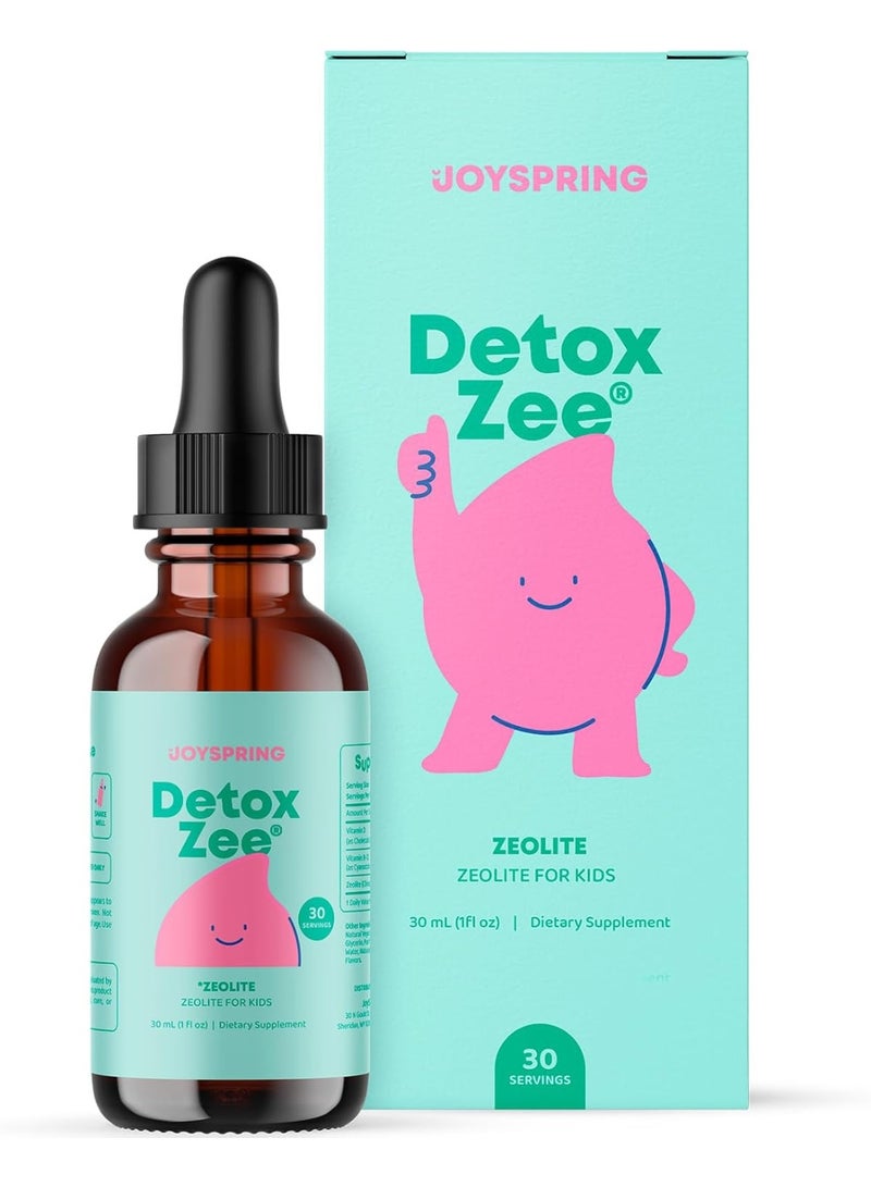 JoySpring Detox Zee Drops for Kids – Natural Berry Flavor with Vitamin D3 – Supports Wellness & Everyday Vitality – 30-Day Supply - Image 1