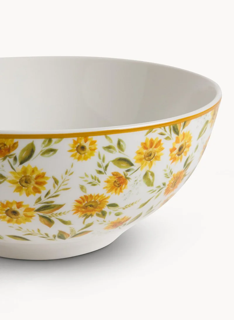 Simply Kitchen Sunflower Bone China Salad Bowl Elegant Serving