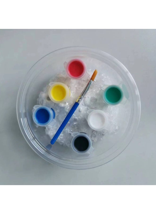 xozgdovg Liou Kulomi Gypsum Relief Painting Pendant Children's Handmade DIY Graffiti Doll Cinnamon Dog Aromatherapy Listing-Color:Listing Box (1 List + 1 Brush, 6 Paints)  - Image 1