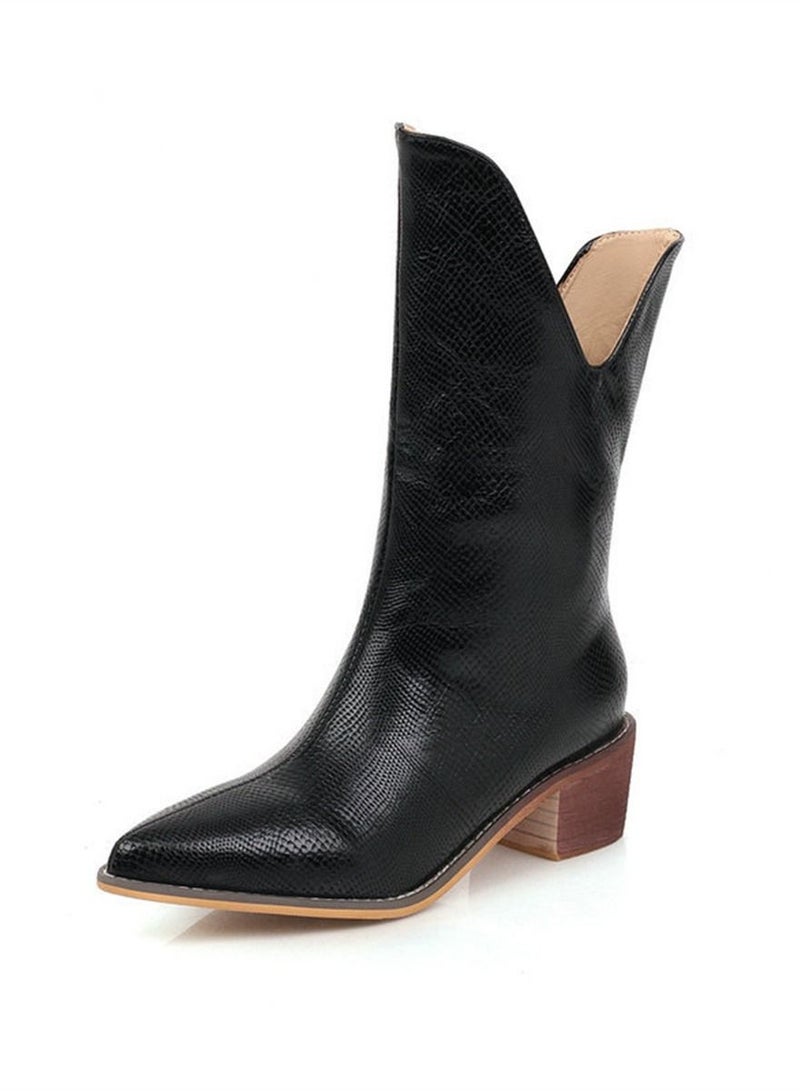 Loquat Pointy Irregular Women's Boots Black  - Image 2
