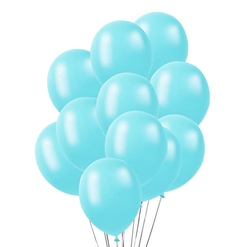 AMFIN® (Pack of 25) 10 inch Metallic Balloons Blue for Birthday Decoration, Decoration for Weddings, Engagement, Anniversary - Aqua Blue - Image 5