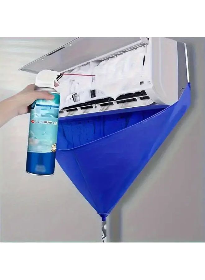 Blue Anti Mold Air Conditioner Cover No Electricity Needed Detachable Cloth Protector Moistureproof Design Compatible With Most AC Units Prevents Mold Enhances Indoor Decor Easy Installation Home Office Apartment Modern Aircon Cover Durable Fabric Home Maintenance Sleek Design - Image 3