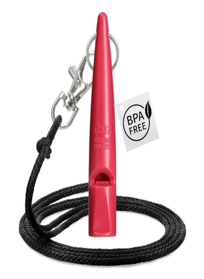 ACME 211.5 Professional Dog Training Whistle with Lanyard. BPA-Free Plastic. 90 dBA. Standardized 5400Hz Frequency for Larger Breeds. Weatherproof. Made in The UK (Coral Red/Black) - Image 1