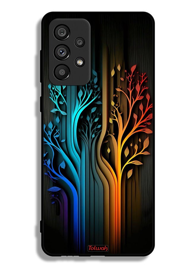 Tolwak Samsung Galaxy A73 5G Protective Case Cover Tree Leaves Art - Image 1