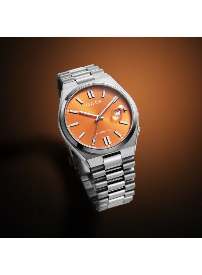 Citizen Tsuyosa NJ0151-88Z Automatic Men's Watch | Orange Sunburst Dial | Stainless Steel Bracelet | Sapphire Crystal | 40mm - Image 3