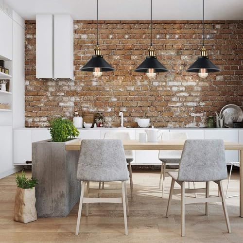 Groeien Pack of 2 | Retro Industrial Vintage Chandelier Edison Design Ceiling Light E27 Metal Pendant Light for Kitchen Dining Room Home Ceiling Pendant Lamp(Bulb not Included)(Antique, 2) - Image 2
