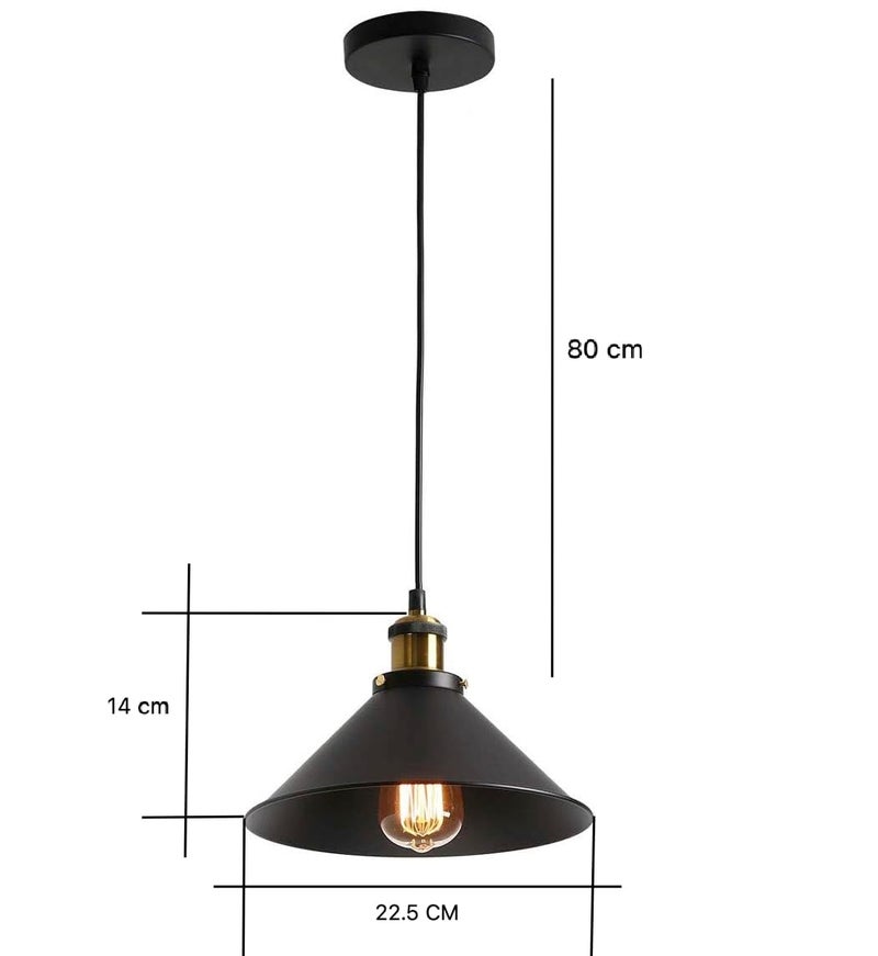 Groeien Pack of 2 | Retro Industrial Vintage Chandelier Edison Design Ceiling Light E27 Metal Pendant Light for Kitchen Dining Room Home Ceiling Pendant Lamp(Bulb not Included)(Antique, 2) - Image 4