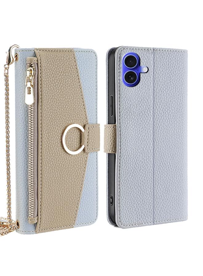 اس-توب جراب هاتف iPhone 16 Plus كروس بودي من الجلد بملمس الليتشي - Image 1