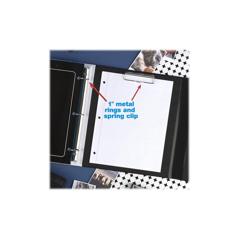 Mead Trapper Keeper Binder, Retro Design, 1 Inch Binder with Folders and Pockets, Holds 8-1/2" x 11" Paper, Shapes (260038CQ1-ECM) - Image 5