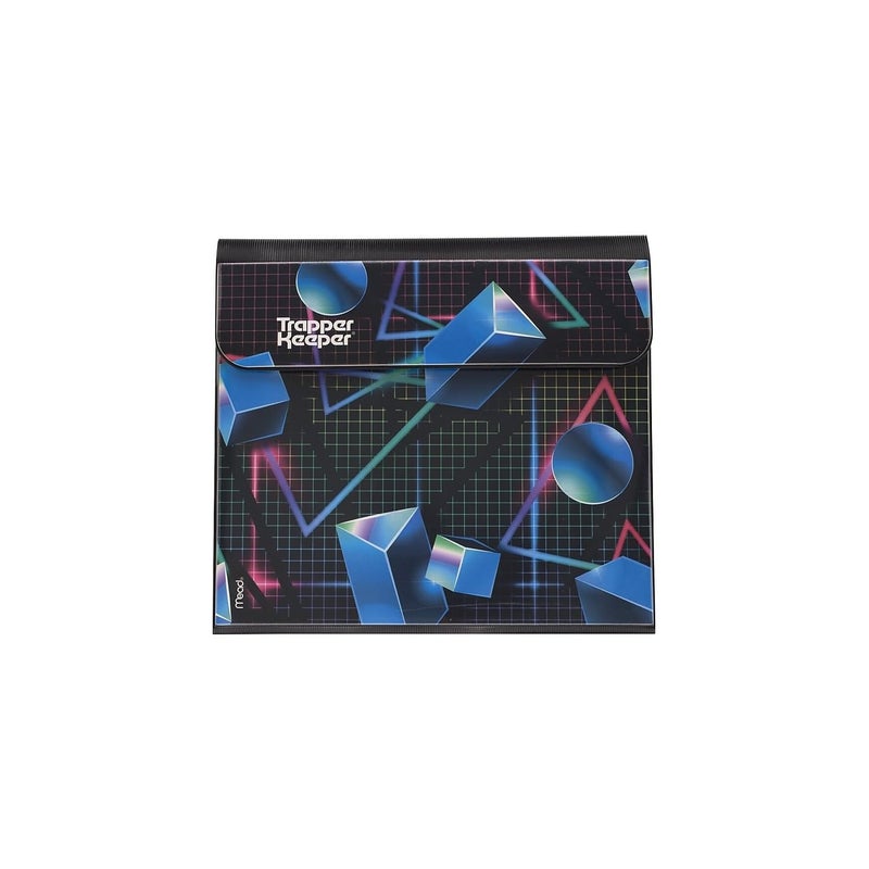 Mead Trapper Keeper Binder, Retro Design, 1 Inch Binder with Folders and Pockets, Holds 8-1/2" x 11" Paper, Shapes (260038CQ1-ECM) - Image 1