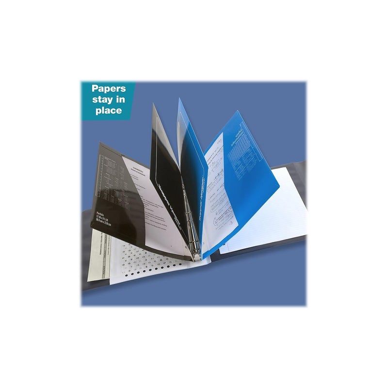 Mead Trapper Keeper Binder, Retro Design, 1 Inch Binder with Folders and Pockets, Holds 8-1/2" x 11" Paper, Shapes (260038CQ1-ECM) - Image 2