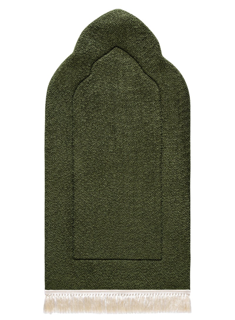 Urban rugs Deep Olive Arched Plain Prayer Mat - Image 1