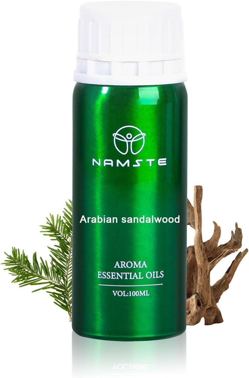 NAMSTE Arabian Sandalwood Essential Oil 100ML | Premium Wood Collection Scent Essential Oils for Diffusers Blend of Nutmeg, Fir, Sandalwood for Mood Lifting - Image 1