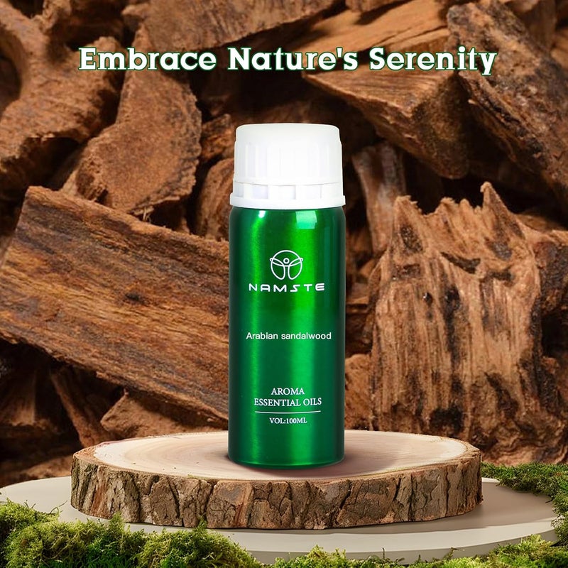 NAMSTE Arabian Sandalwood Essential Oil 100ML | Premium Wood Collection Scent Essential Oils for Diffusers Blend of Nutmeg, Fir, Sandalwood for Mood Lifting - Image 3