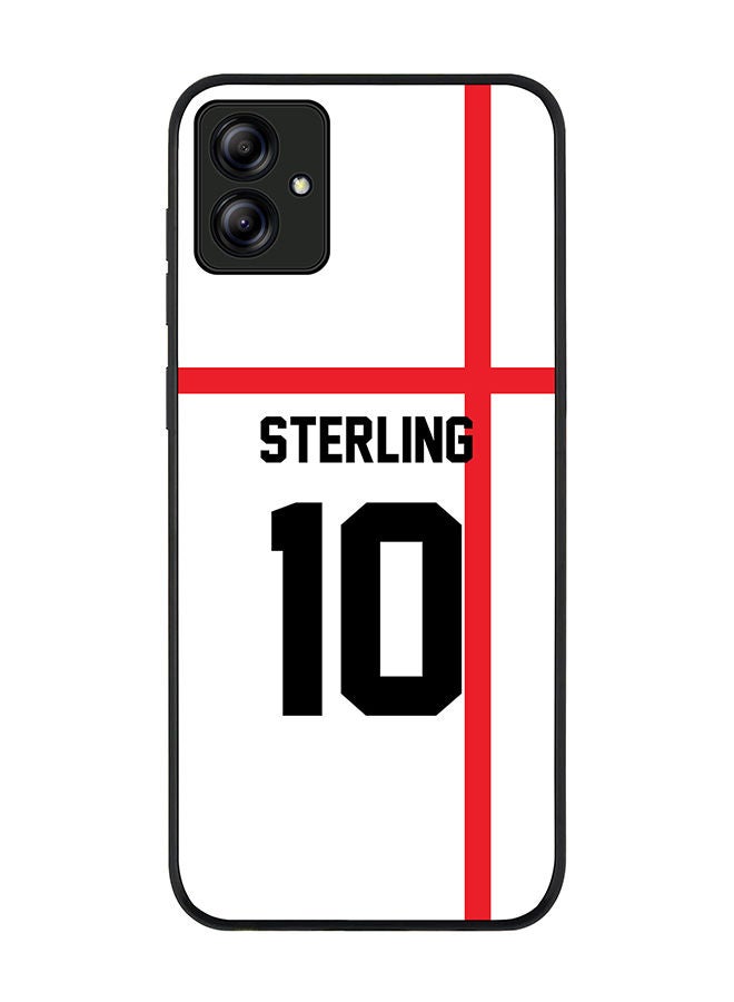 Stylizedd Rugged Black edge case for Samsung Galaxy A04 Slim fit Soft Case Flexible Rubber Edges Anti Drop TPU Gel Thin Cover - Football Team - England Player Name - Sterling - Image 1