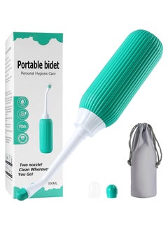 Duravel Duravel Water Bottle Multi Purpose ,500ml Portable Shattaf Bidet with Handheld Sprayer and Retractable Nozzle, Outdoor, Camping , and Personal Hygiene (GREEN, 500ML)  - Image 1