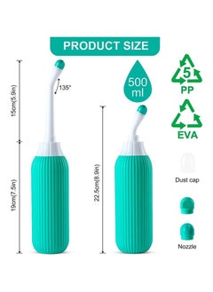 Duravel Duravel Water Bottle Multi Purpose ,500ml Portable Shattaf Bidet with Handheld Sprayer and Retractable Nozzle, Outdoor, Camping , and Personal Hygiene (GREEN, 500ML)  - Image 4