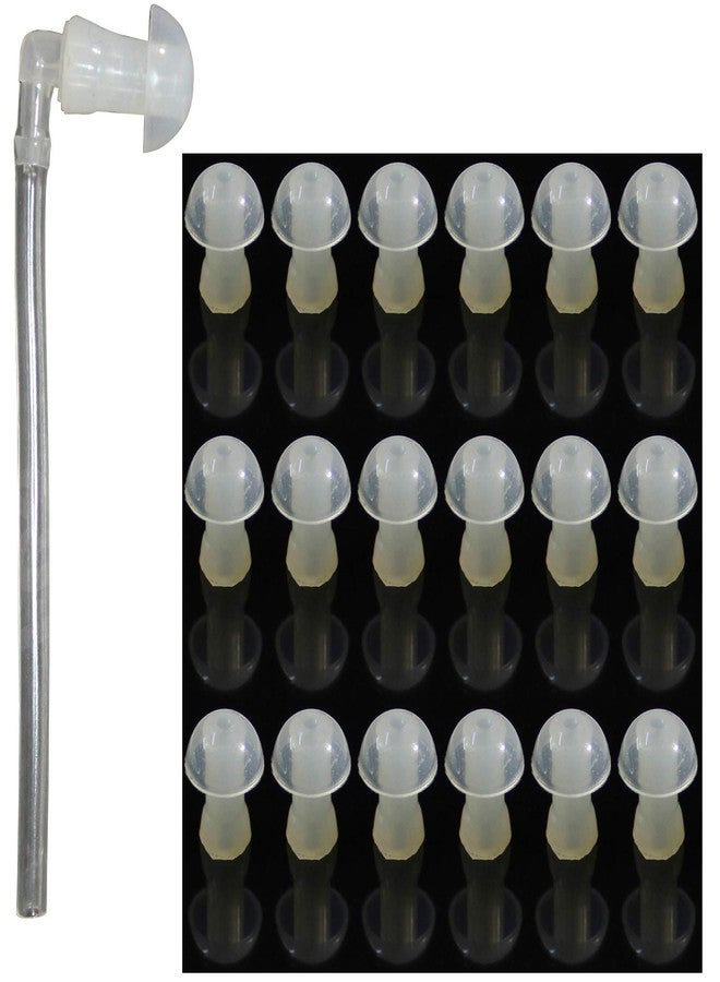 أف سي أس أغطية أذن سيليكونية لأجهزة السمع من FCS، أغطية أذن بديلة لأجهزة السمع خلف الأذن وأجهزة السمع الجيبية مع وصلات أنبوبية ومرفقية (صنع في الهند، 18 قطعة، متوسطة - 10 مم) - Image 3