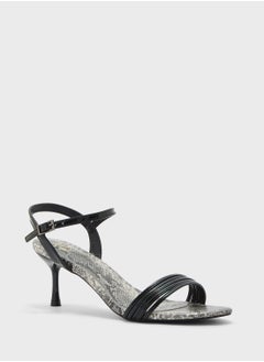 ELLA Strappy Snake Print Ankle Strap Heel Sandal  - Image 2