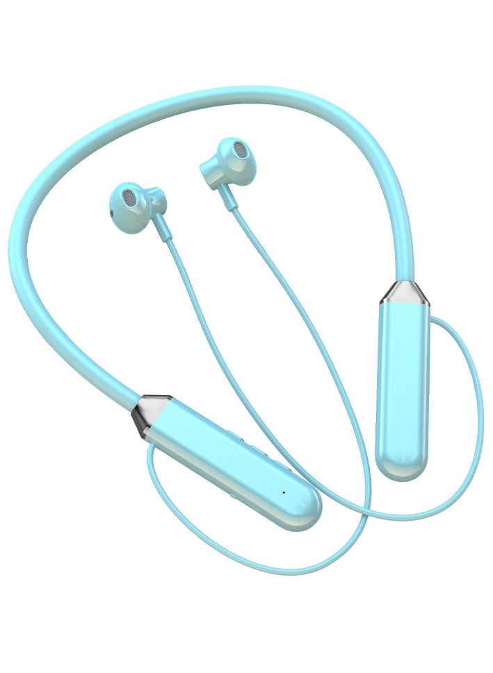 Bluetooth Neckband Headphones Sports Bulututh Hadphon With Handsfree Function (Blue)