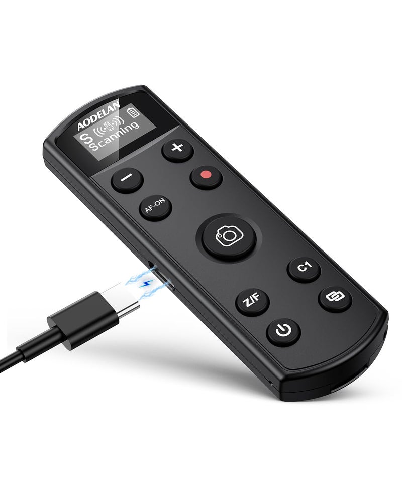 AODELAN for Sony Camera Wireless Remote Control Aodelan Rechargeable Shutter Release with OLED Screen for ZVE10 FX3 a6100 a6400 a6600 a7 III a7R III DSCRX100 VII ZV1 Replace Sony RMTP1BT - Image 2