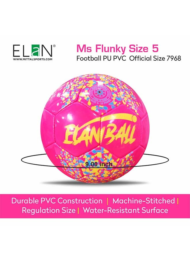 Elan PVC Football Size 5 Pink – Official Outdoor Soccer Ball with Tough PVC Shell for Training, Coaching and Casual Play - Image 5