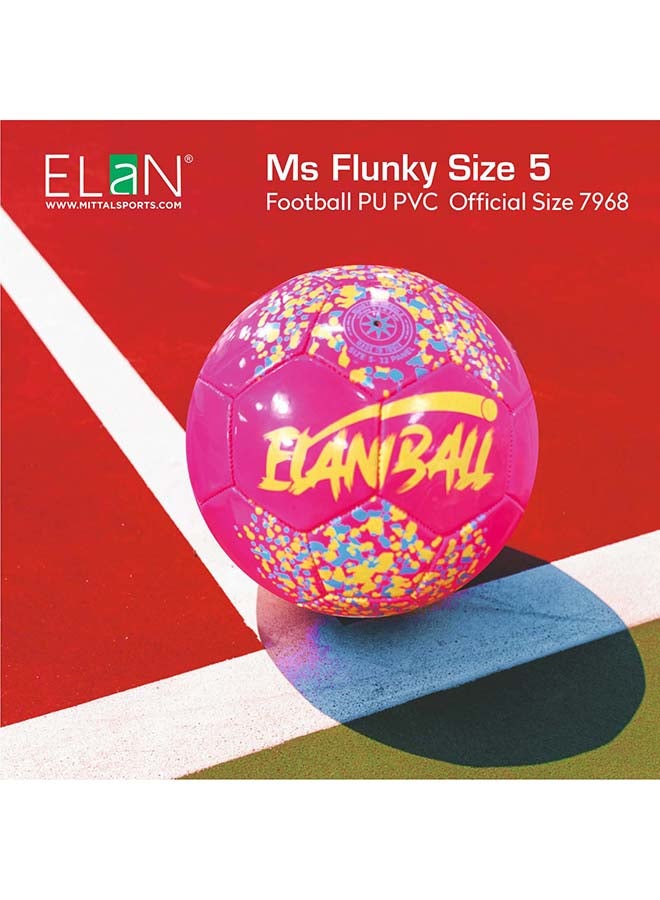 Elan PVC Football Size 5 Pink – Official Outdoor Soccer Ball with Tough PVC Shell for Training, Coaching and Casual Play - Image 3