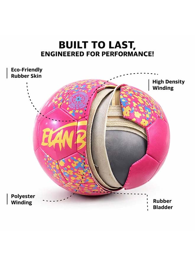 Elan PVC Football Size 5 Pink – Official Outdoor Soccer Ball with Tough PVC Shell for Training, Coaching and Casual Play - Image 4