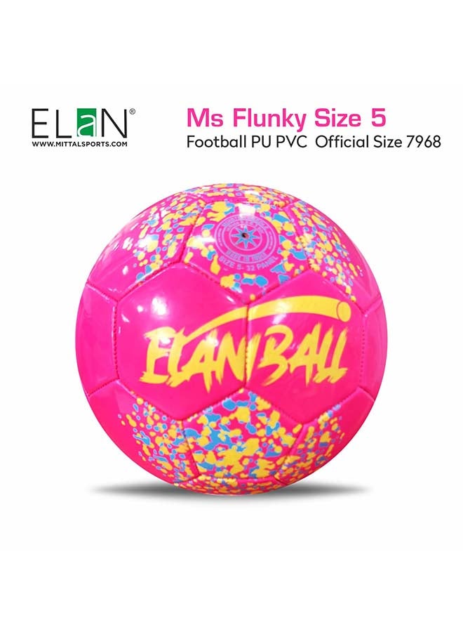 Elan PVC Football Size 5 Pink – Official Outdoor Soccer Ball with Tough PVC Shell for Training, Coaching and Casual Play - Image 1