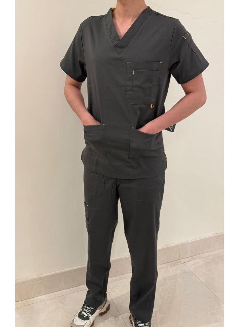 Medical Scrub Set with Comfortable Lightweight Fabric and Multiple Pockets – Suitable for Daily Use - Image 1