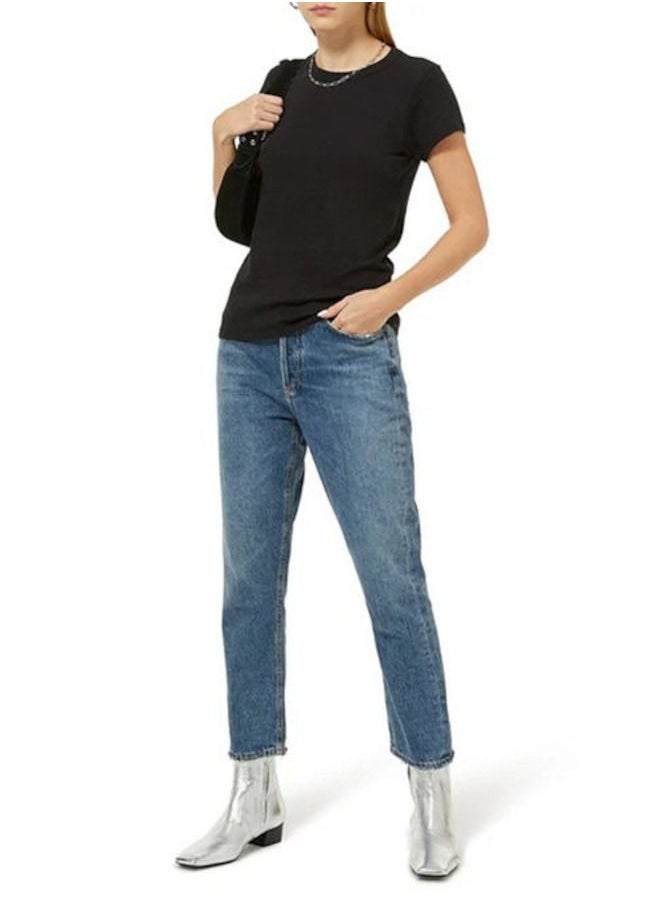 Nileton - Regular Fit Cotton T-Shirt - Black - For Women - Image 1