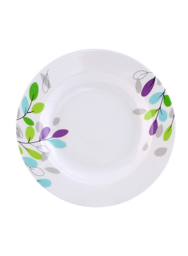 Royalford Leaf Printed Dinner Plate Assorted Colors 10inch - Image 1