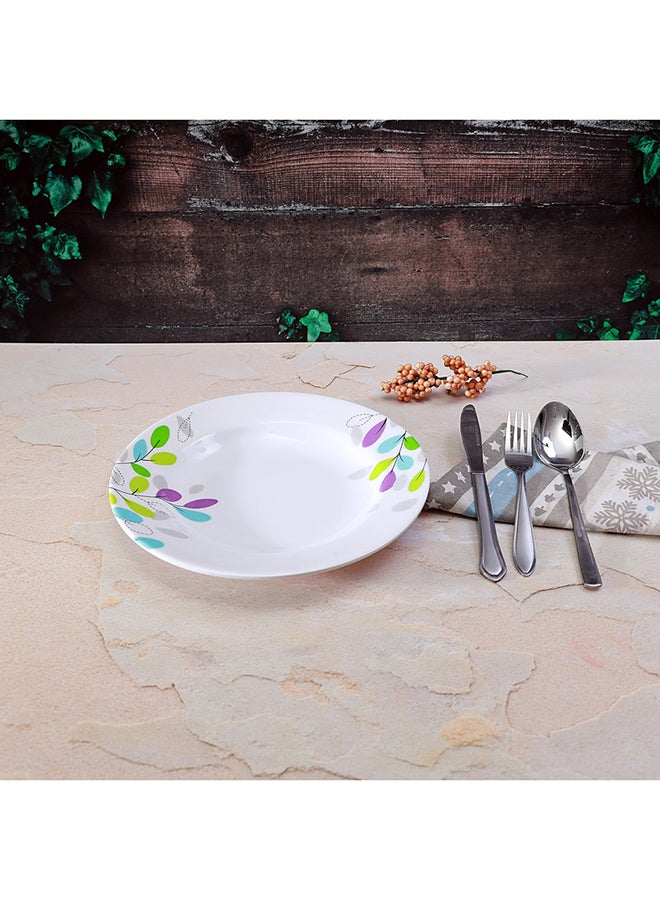 Royalford Leaf Printed Dinner Plate Assorted Colors 10inch - Image 5