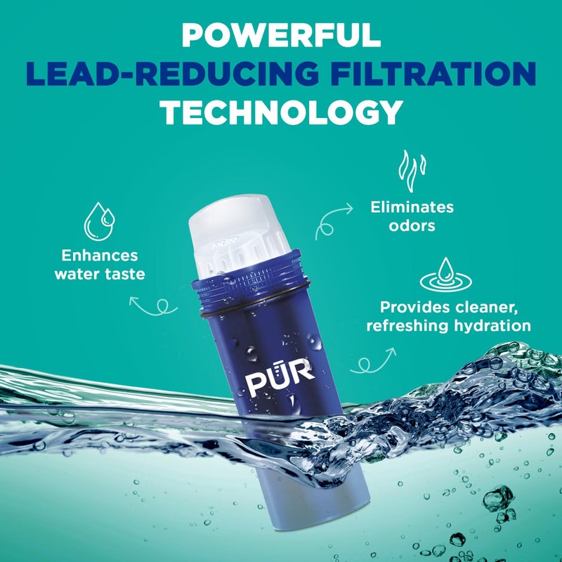 PUR PLUS 30-Cup Water Filter Dispenser with 1 Lead-Reducing PUR PLUS Filter, Dishwasher Safe, Powerful Filtration, Large Capacity with Slim, Space-Saving Design, White (DS1811Z) - Image 4