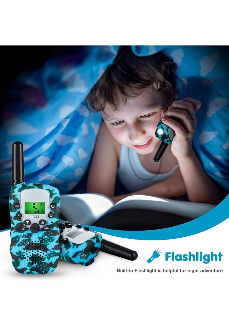 Walkie Talkie for Kids, Toys for 3-12 Year Old Boys Girls with LCD Flashlight, Kids Walkie Talkies 3Pack Long Range 22 Channels 2 Way Radio for Hiking Camping,  Birthday Gift Present, 3 Pack  - Image 3