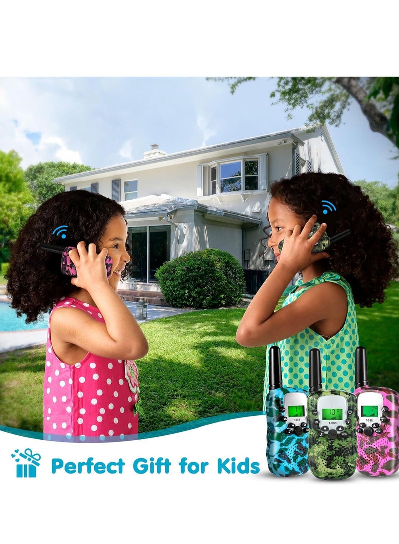 Walkie Talkie for Kids, Toys for 3-12 Year Old Boys Girls with LCD Flashlight, Kids Walkie Talkies 3Pack Long Range 22 Channels 2 Way Radio for Hiking Camping,  Birthday Gift Present, 3 Pack  - Image 2
