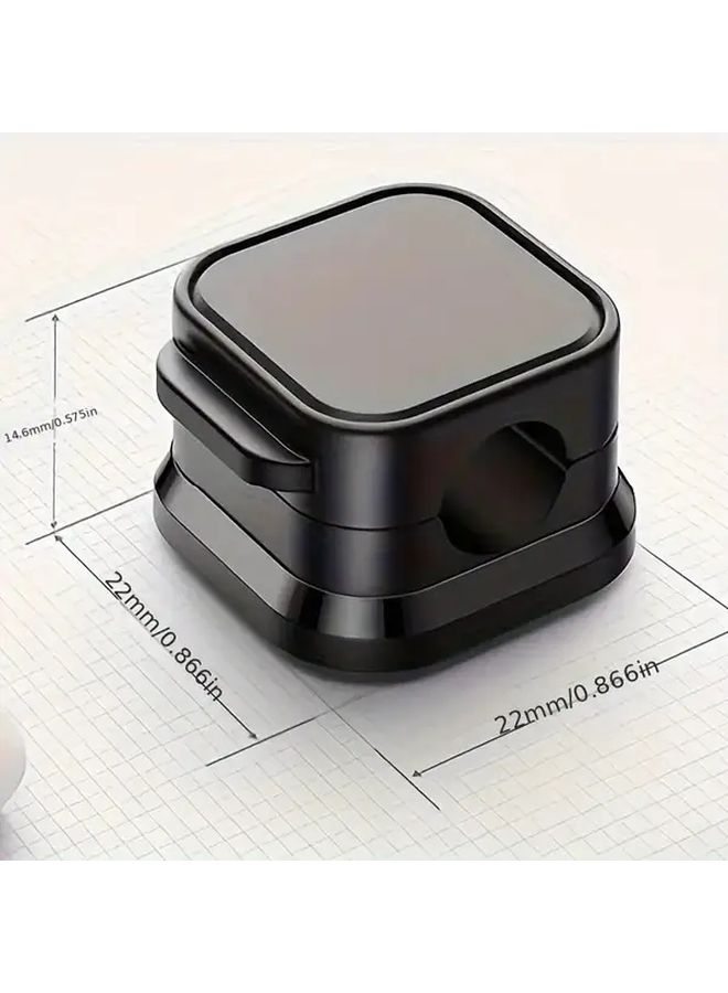 5pcs Magnetic Suction Cable Clips Black Strong Magnet Cord Organizer For Desk Tidy Workspace Wire Holder Office Organization - Image 3