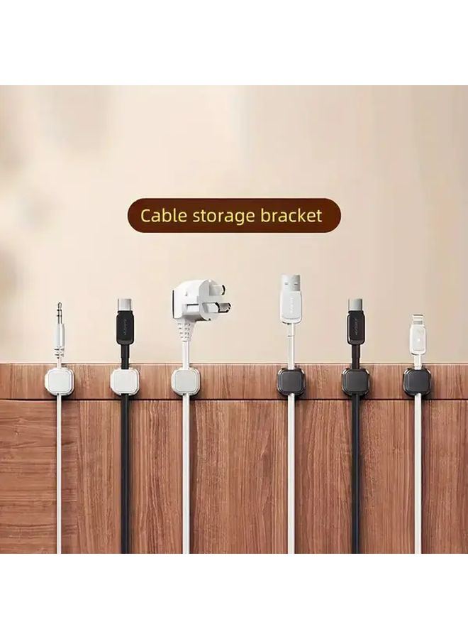 5pcs Magnetic Suction Cable Clips Black Strong Magnet Cord Organizer For Desk Tidy Workspace Wire Holder Office Organization - Image 2