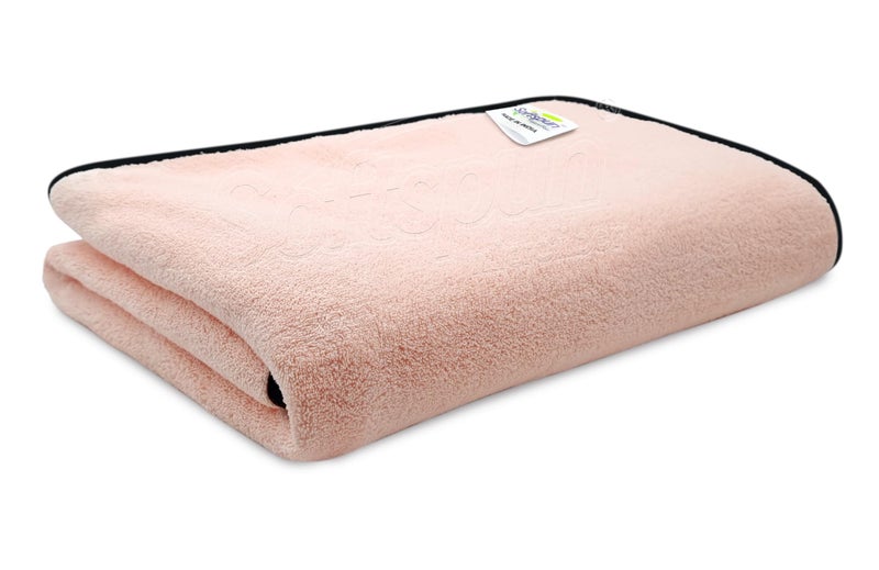 SOFTSPUN Microfiber Bath Towel 1 pc Light Pink! Ultra Absorbent Super Soft & Comfortable Quick Drying for Men & Women Daily Use for Unisex. - Image 1