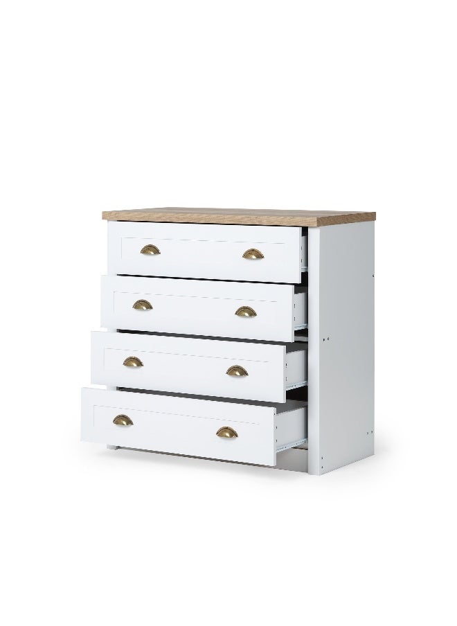 Pan Home Almada Chest Of 4 Drawer - White  - Image 1