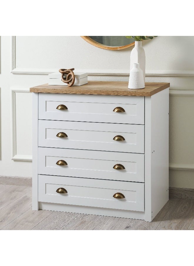 Pan Home Almada Chest Of 4 Drawer - White  - Image 2