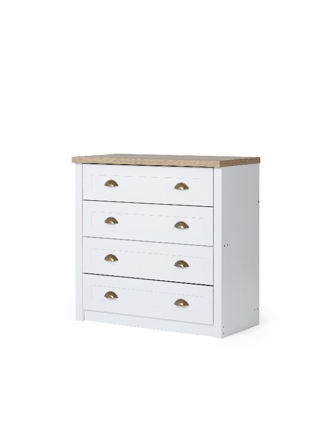 Pan Home Almada Chest Of 4 Drawer - White  - Image 4