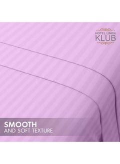 Hotel Linen Klub Hotel Linen Klub Stripe Microfiber  Lilac Fitted Sheet  - Image 5